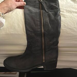 Black Leather Women's Boots